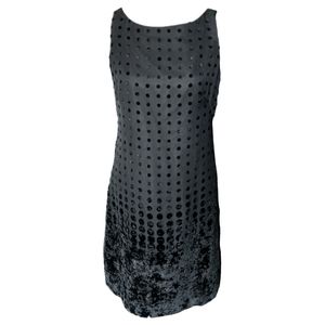 Black on Black Polka Dot Dress